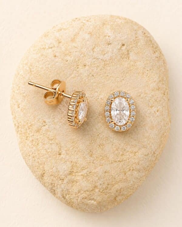 boucles d oreilles ovales vintage Cénélia Ovum