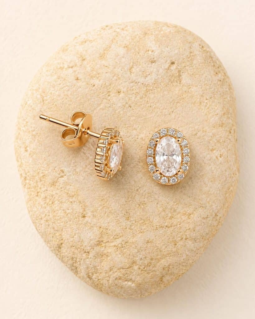 boucles d oreilles ovales vintage Cénélia Ovum