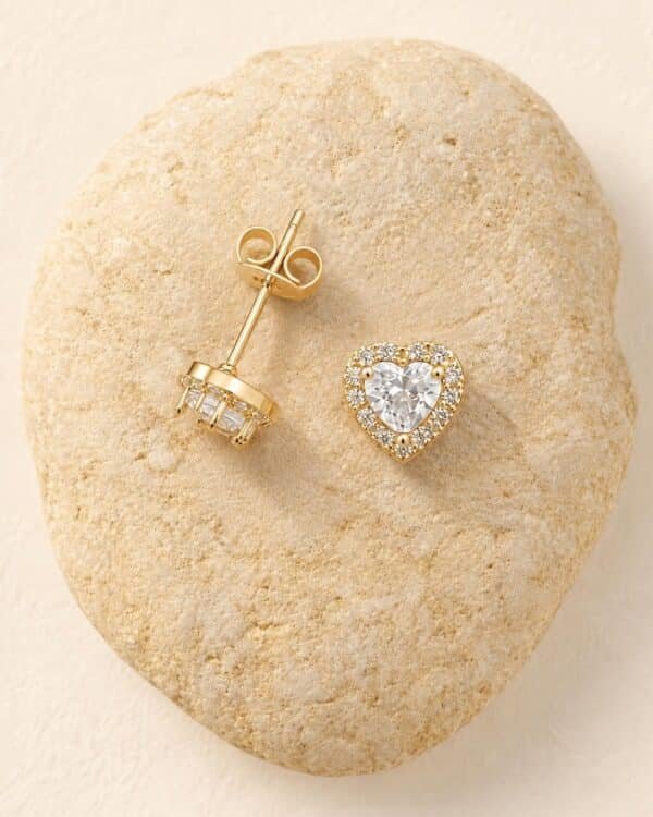 boucles d oreilles cœur Cosa Cénélia