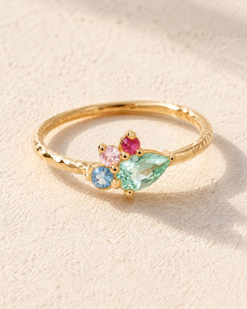 Acqua bague zircons multicolores Cénélia