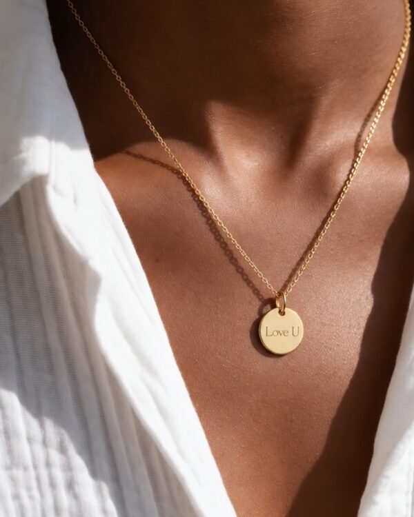 Alma pendentif à graver Cénélia plaqué or 18 carats