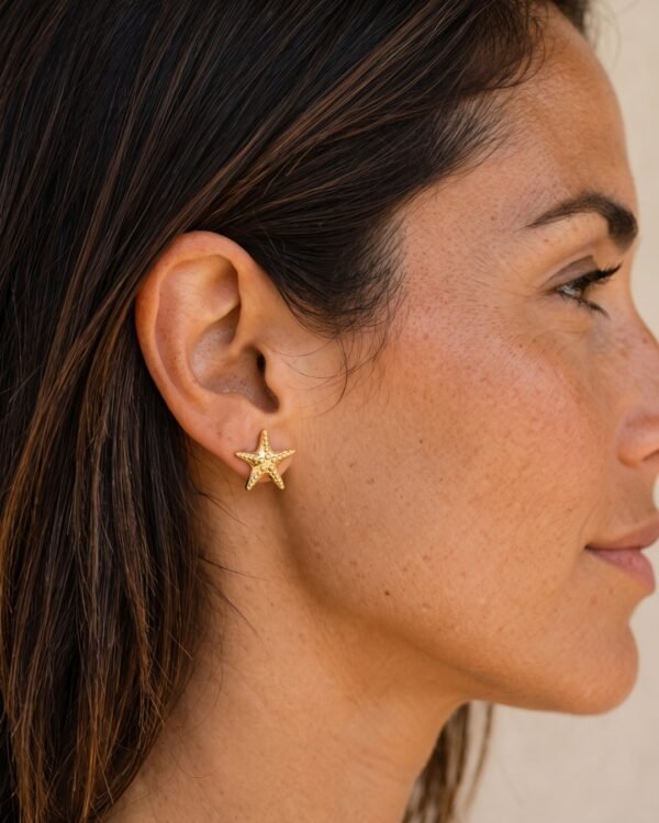 Asteria boucles d oreilles étoile de mer
