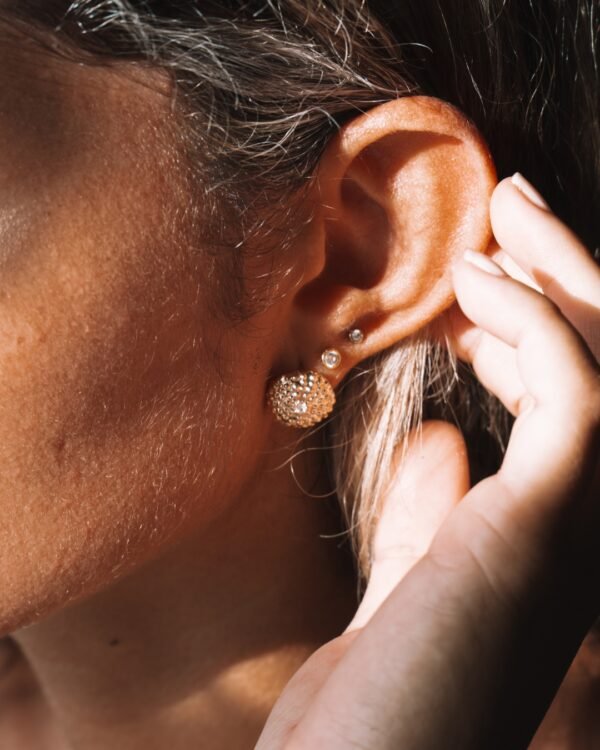Boucles d'oreilles oursin en plaqué or 18 carats | Cénélia