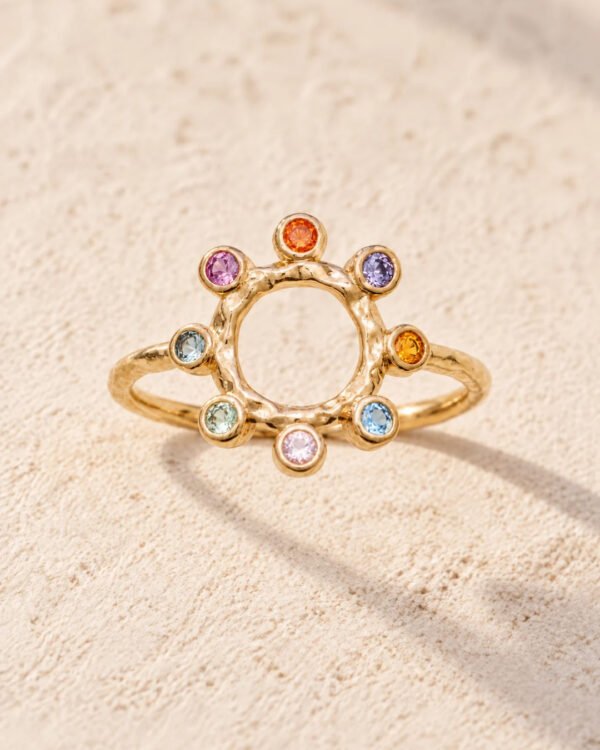 Olivia bague fleur multicolore