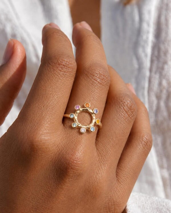 Olivia bague fleur multicolore Cénélia