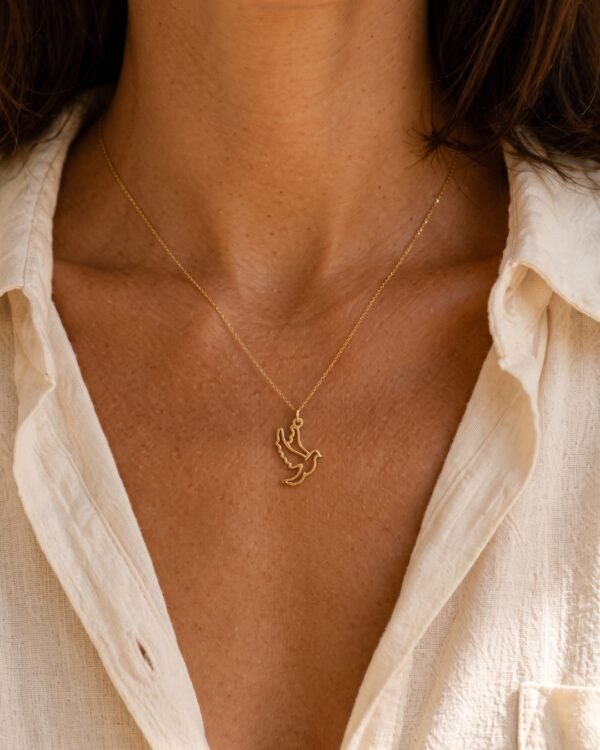 Paloma pendentif colombe plaqué or Cénélia