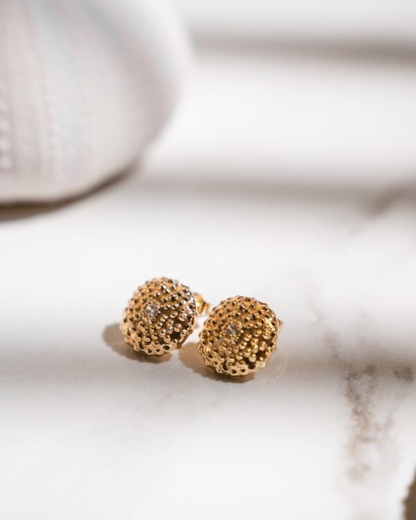 Boucles d'oreilles oursin en plaqué or 18 carats | Cénélia