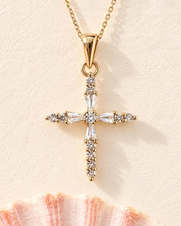 Séraphine pendentif croix vintage
