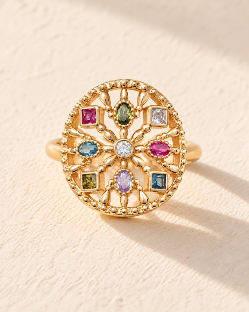 Wilma bague vintage multicolore