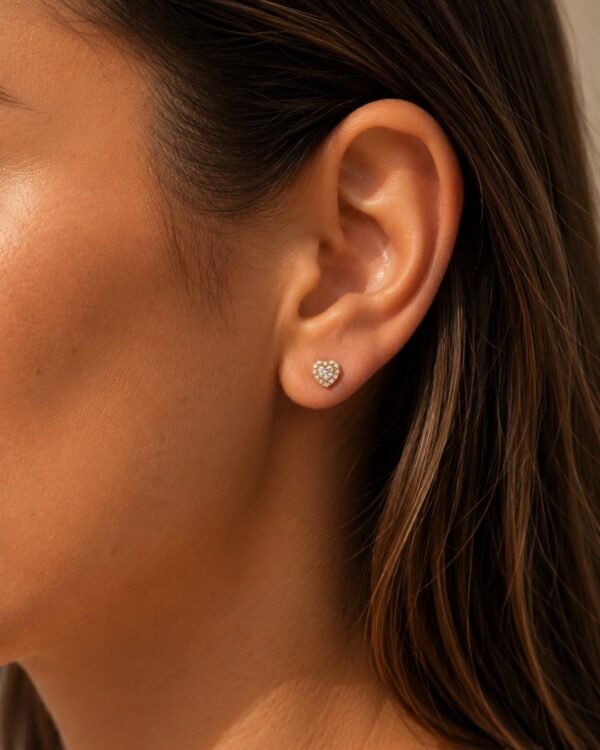boucles d oreilles petit cœur Kardia Cénélia